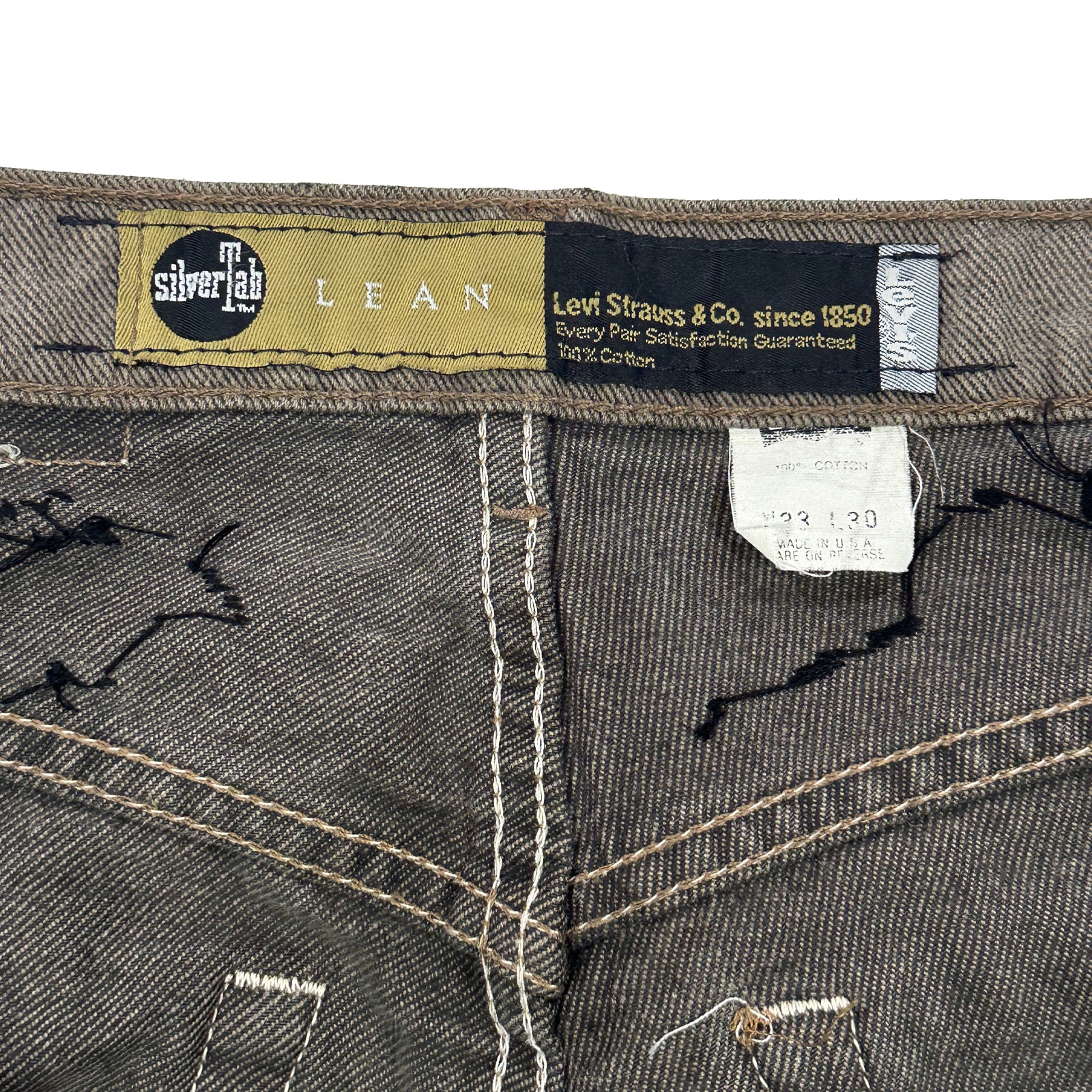 " 004 / 333 " VTG LEVI'S® ' LEAN ' SILVERTAB JEANS 33W 30L