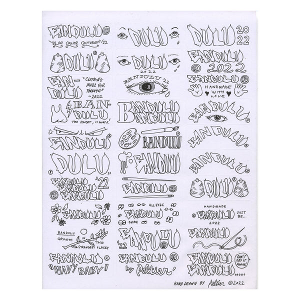 BANDULU " 2022 HANDMADE " STICKER SHEET